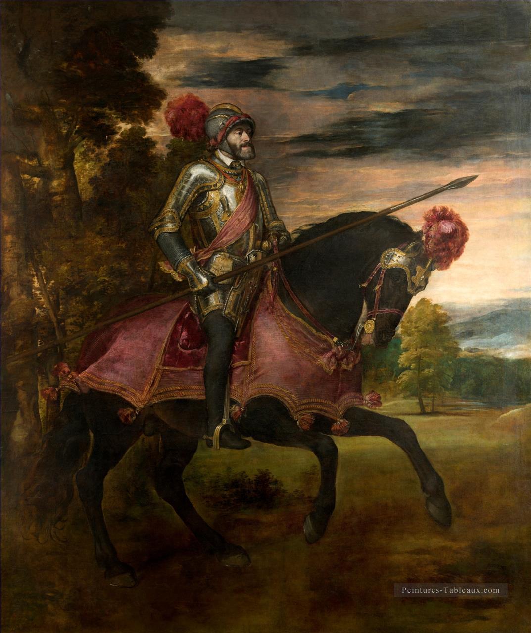Empereur Charles Tiziano Titien Peintures à l'huile